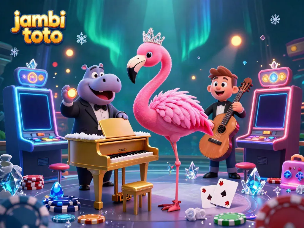 Engage in thrilling games at Jambi Toto with vibrant characters and dynamic casino elements.