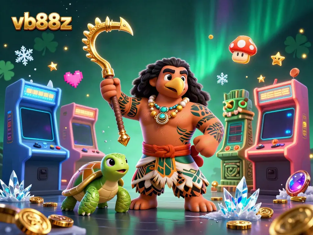 Experience thrilling gaming at vb88z with vibrant characters and colorful arcade elements.