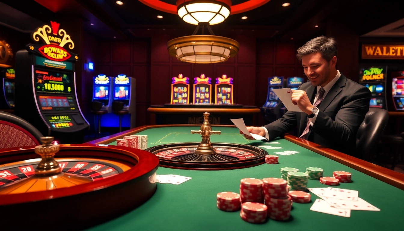 Engaging scene at https://dn88.bio/ with players enjoying poker and vibrant casino ambiance.