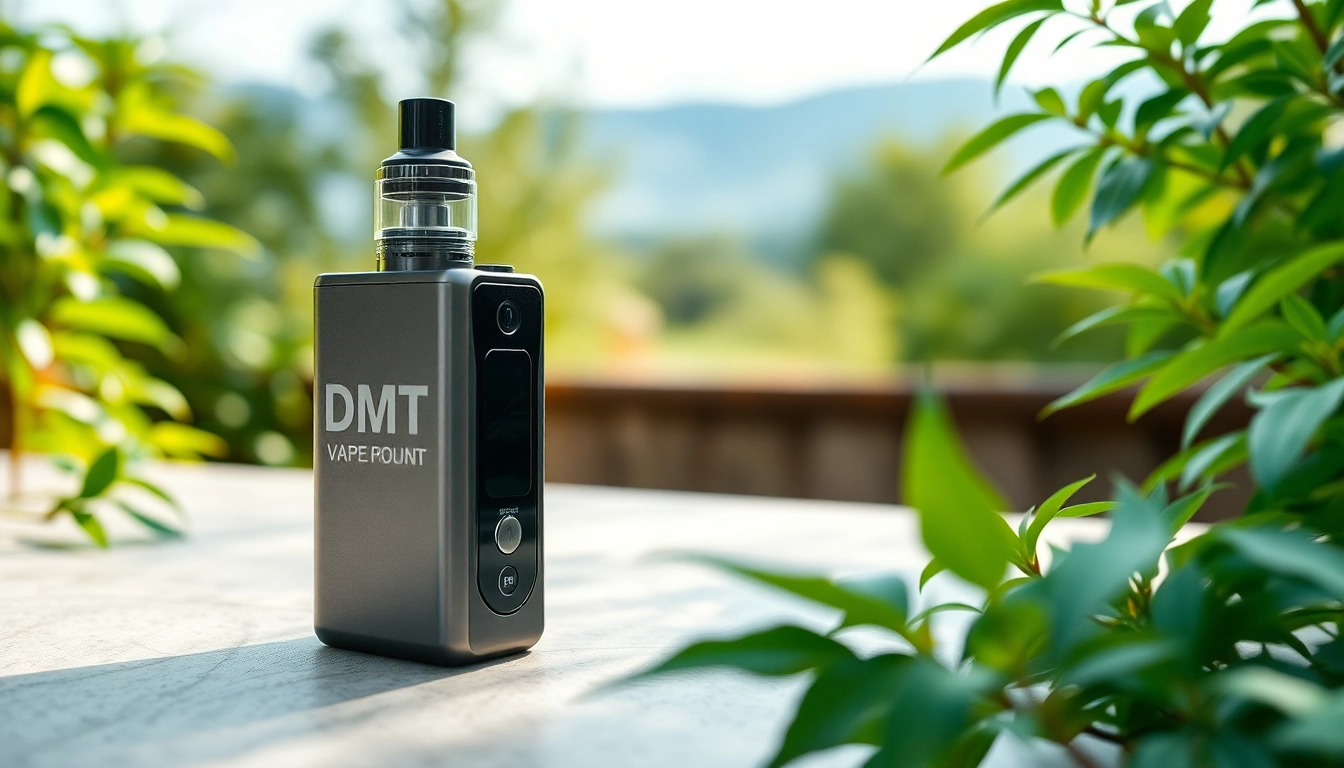 Buy DMT in Colorado with a featured vape device surrounded by nature's tranquility.