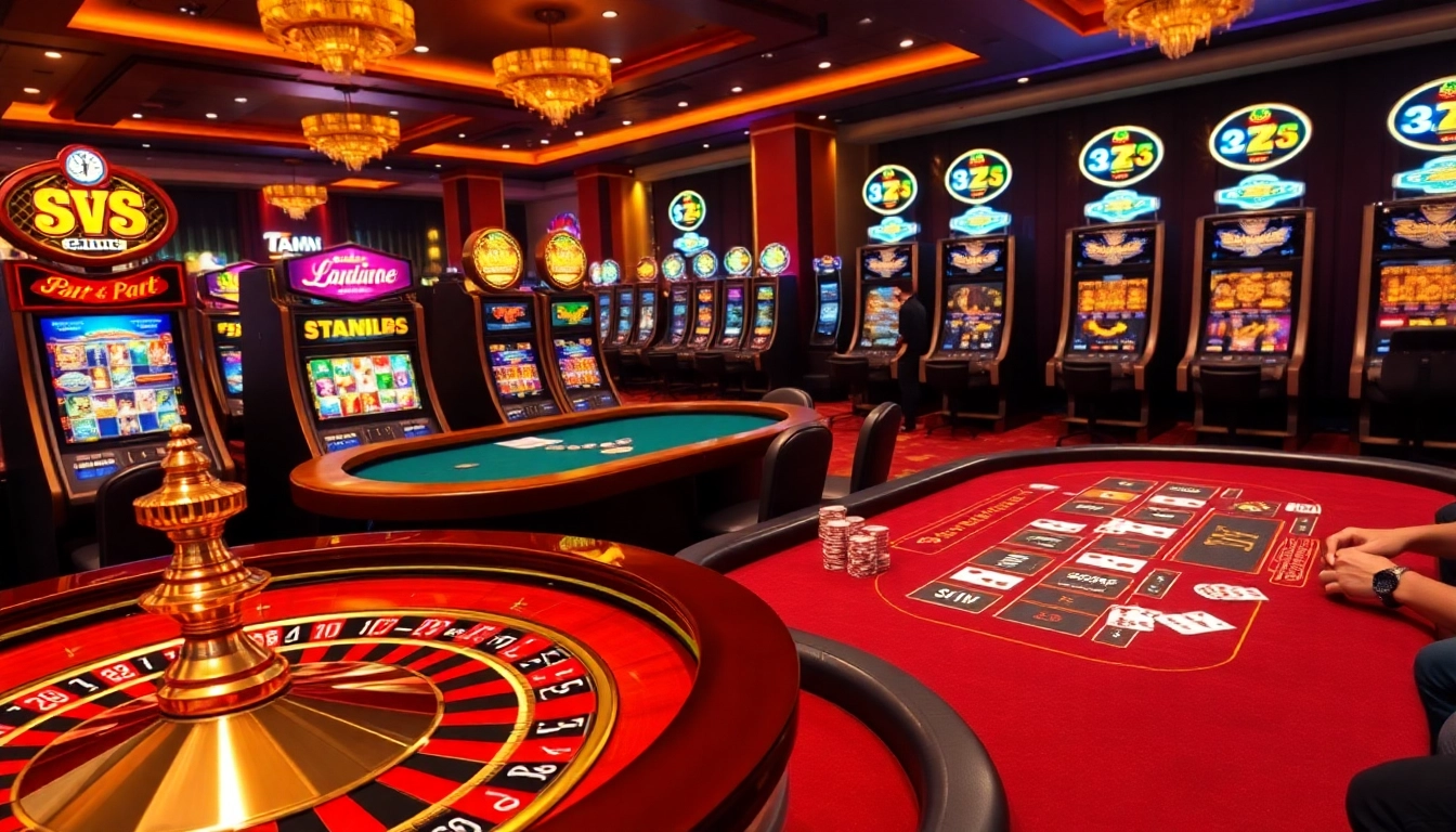 Exciting gambling scene at GK88.COM with vibrant slot machines and engaging players.