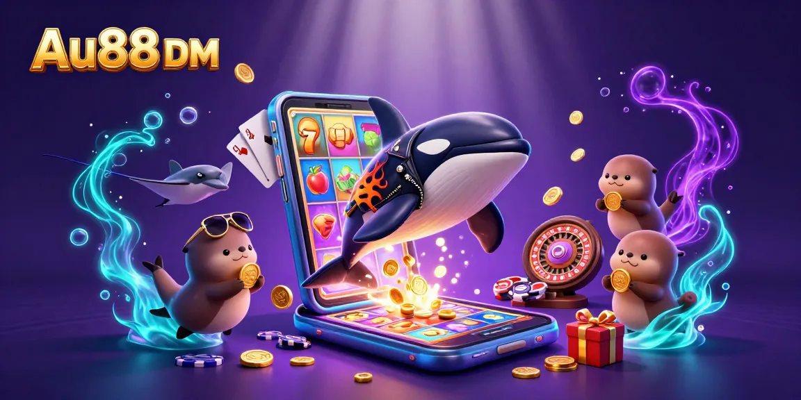 Experience excitement with Au88 DM at this vibrant casino scene complete with sea creatures and gold!