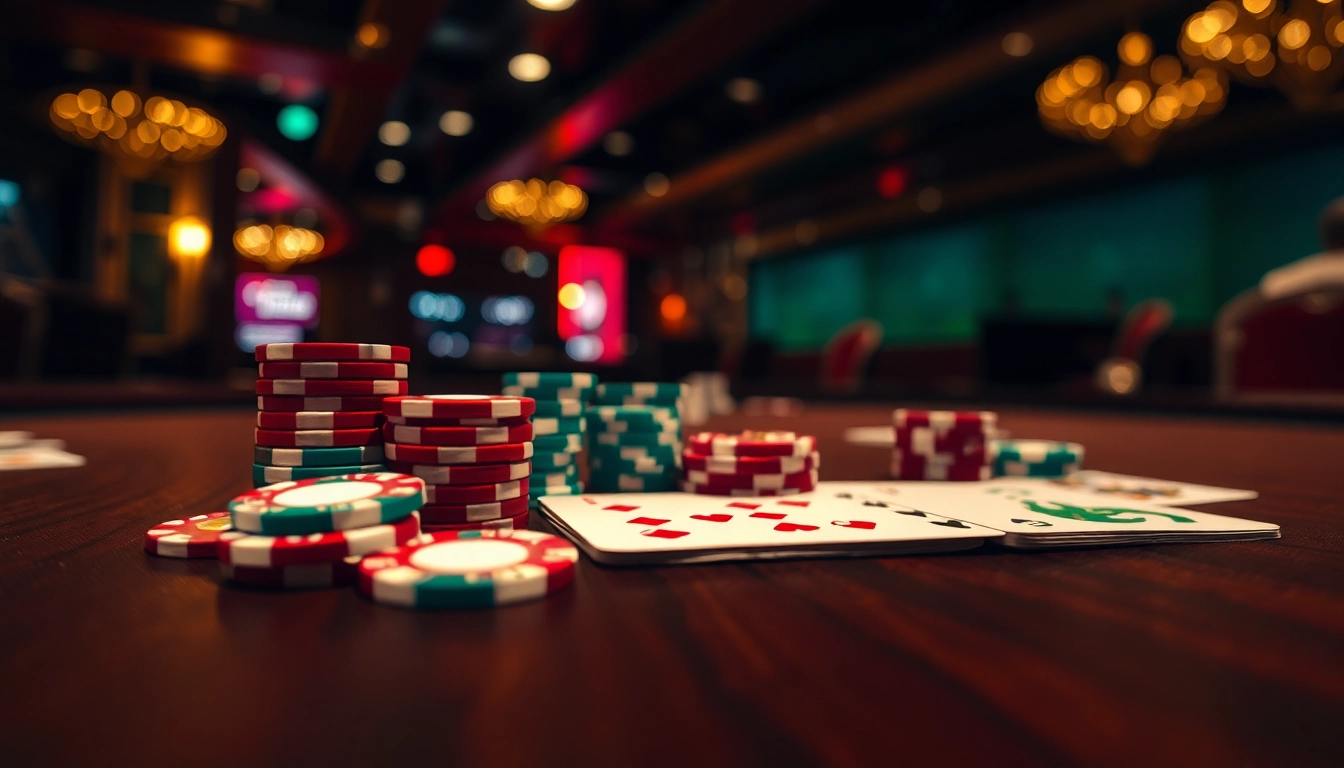 Découvrez coinpoker avis avec des jetons de poker brillants sur une table de casino related image