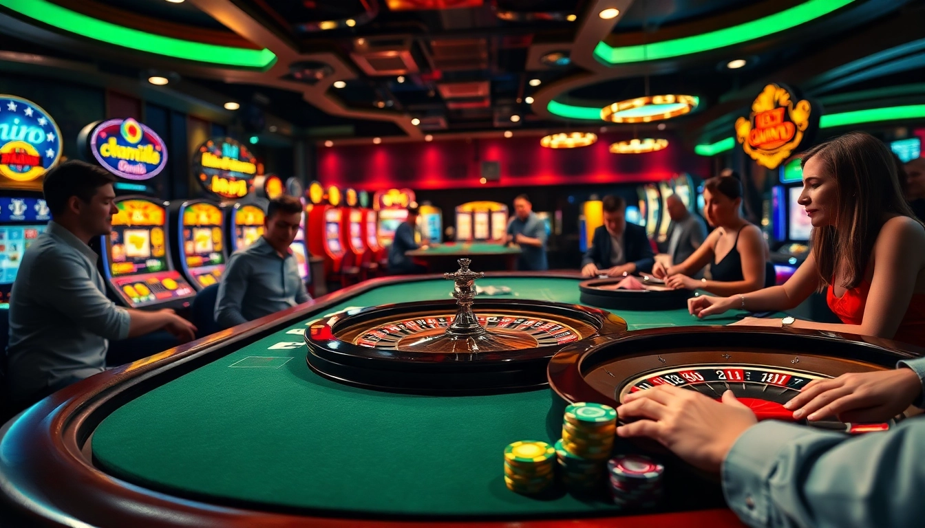 Jouer à des jeux de casino en ligne captivants avec un environnement de jeu dynamique.