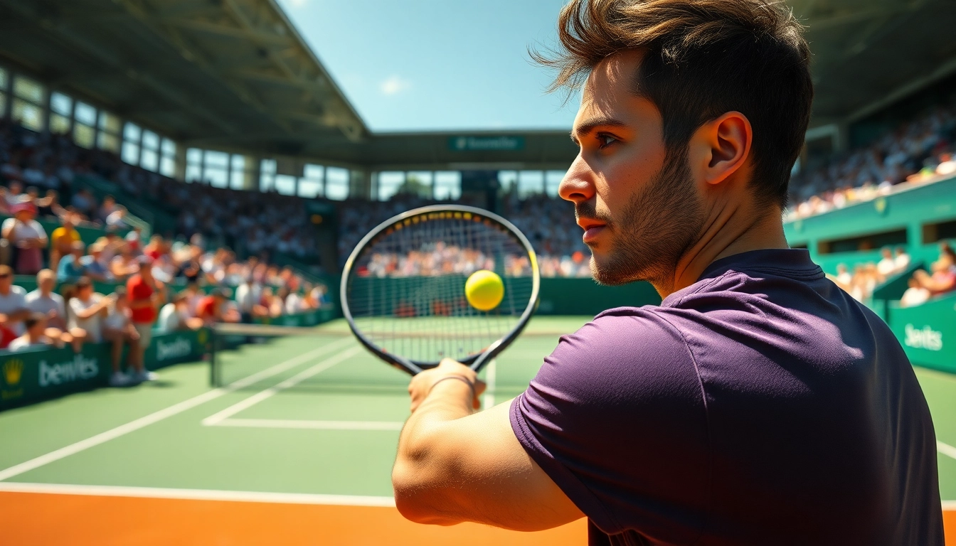 Paris sportif tennis: Actively engaging tennis match showing players and excitement. related image