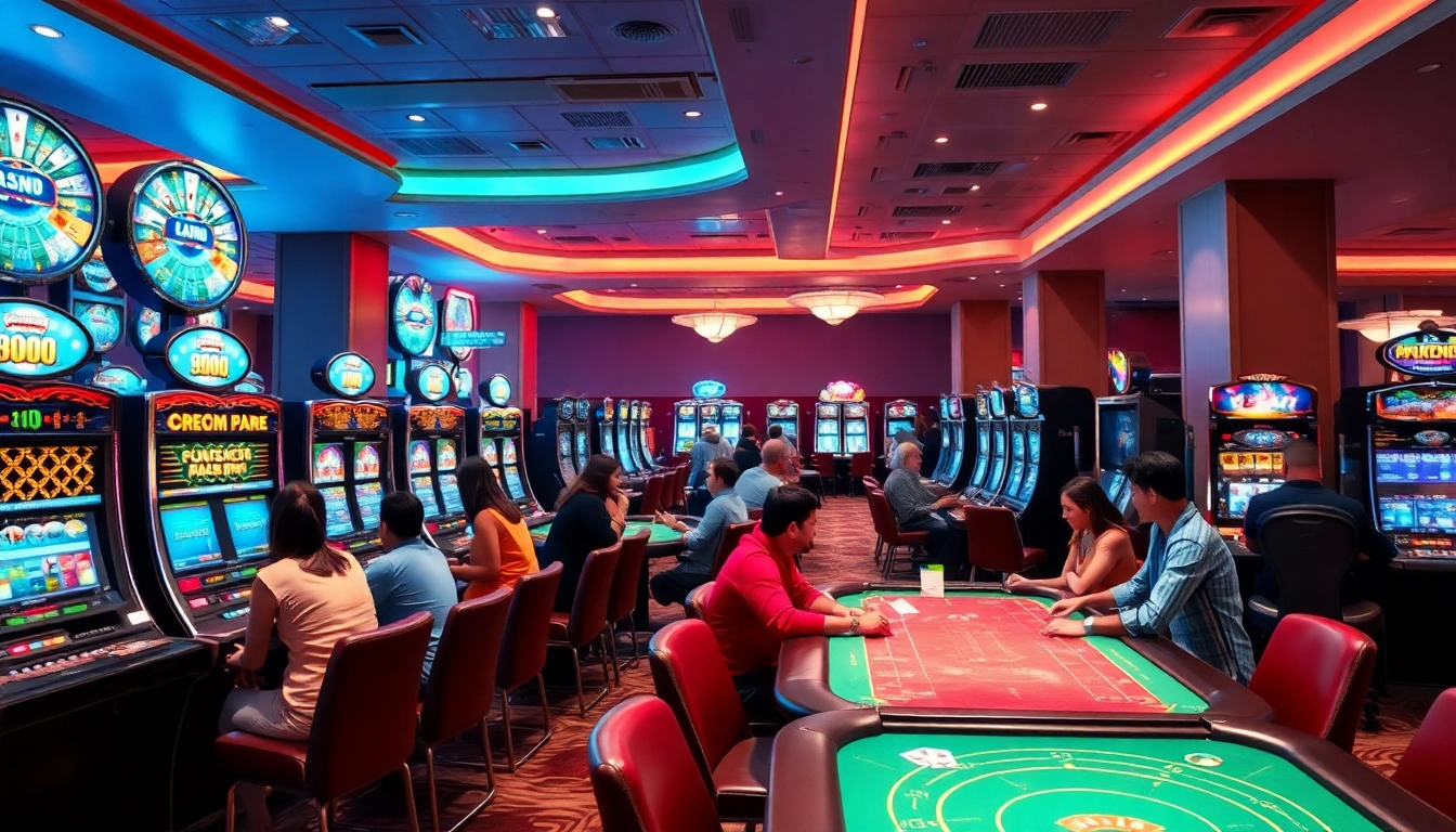 Jouer à des jeux de casino en ligne avec ambiance excitante et couleurs vives. related image