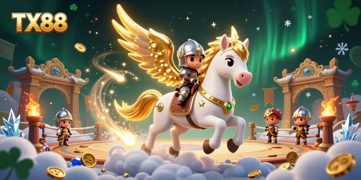 Feel the excitement of winning at TX88 with this cosmic casino adventure featuring a mystical knight!