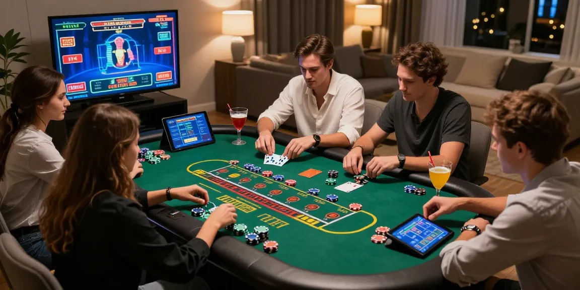 Groupe de personnes jouant au casino en ligne avec des jeux populaires.