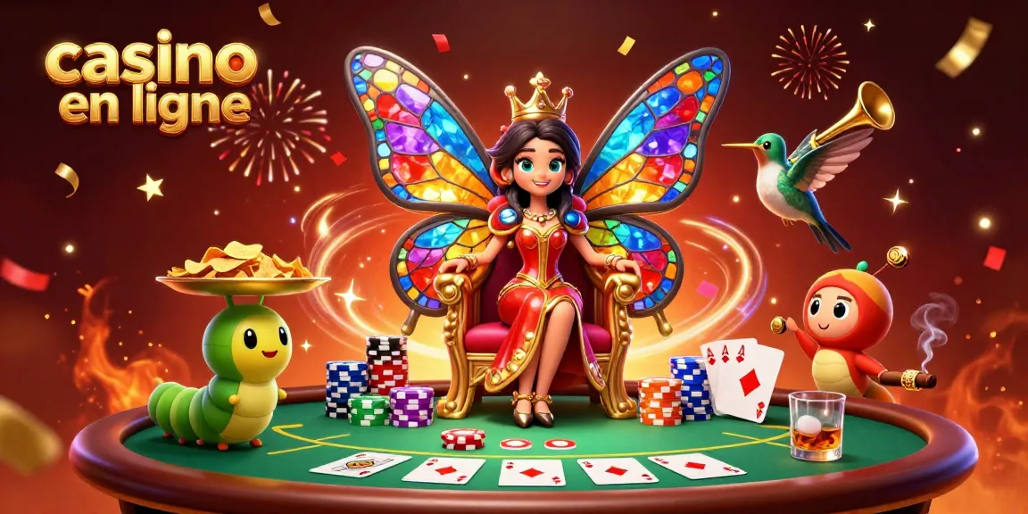 Explorez un casino en ligne avec des jeux palpitants, personnages dynamiques et ambiance festive.