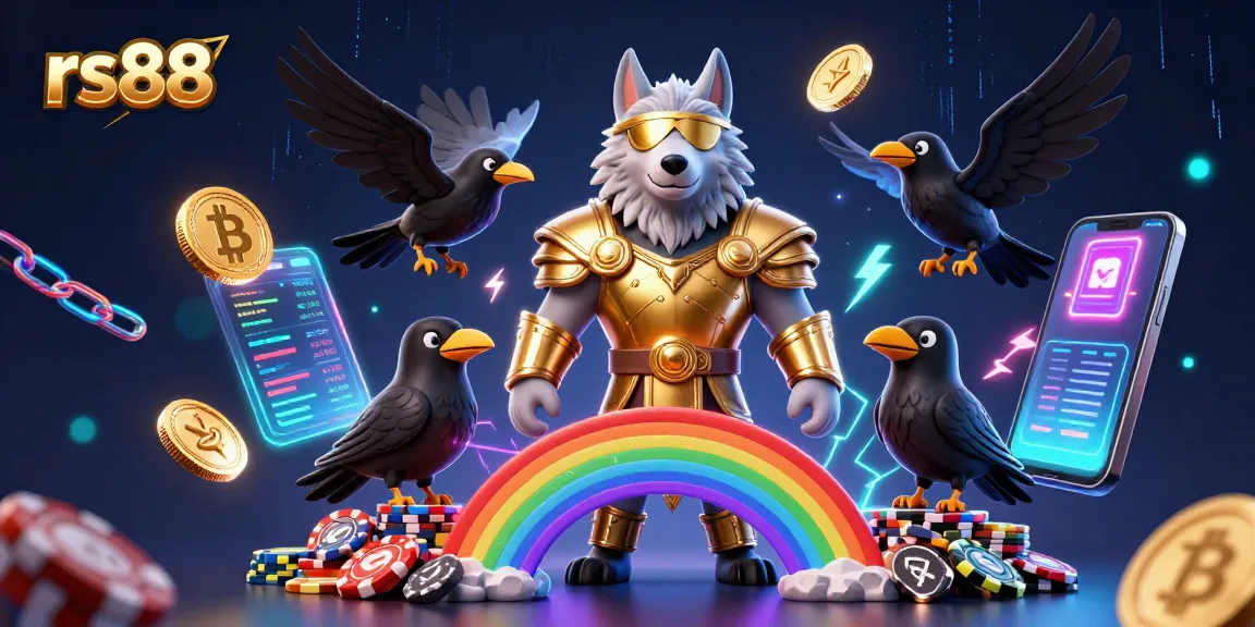 Engage with rs88's exciting gambling universe through a dynamic 3D scene featuring Odin and mystical elements.