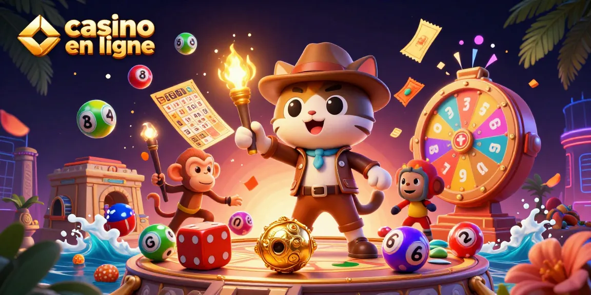 Jouez et gagnez avec le meilleur casino en ligne illustré dans une scène dynamique.
