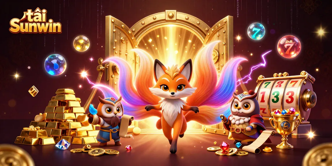 Play exciting games like slots and more with tải Sunwin, featuring vibrant animations and gaming elements.