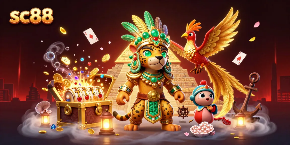 Experience thrilling gameplay at sc88 with a vibrant Mayan-themed casino adventure filled with slot reels.